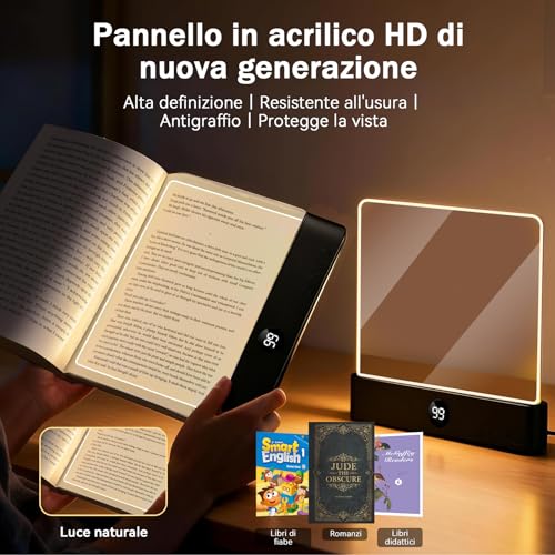 Thumbnail 7 de CMINGKEJI LED HD Pannello Luce da Lettura: lampada piatta a LED per protezione oculare e lettura confortevole