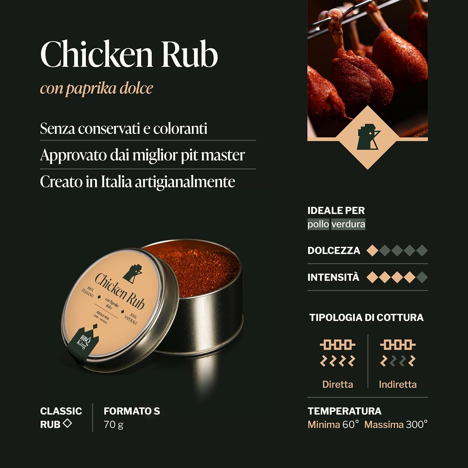 Thumbnail 5 de BBQ KING – Multi Pack Pitmaster Rub: 4 aromi da 70 g per barbecue italiani
