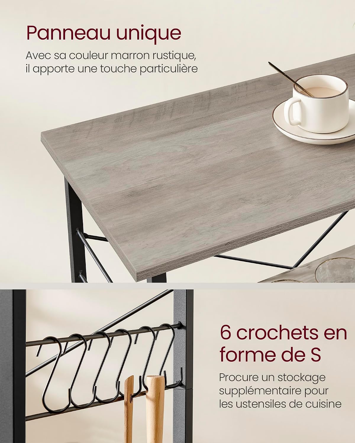 Thumbnail 5 de VASAGLE KKS067K02 Étagère de cuisine 89 cm