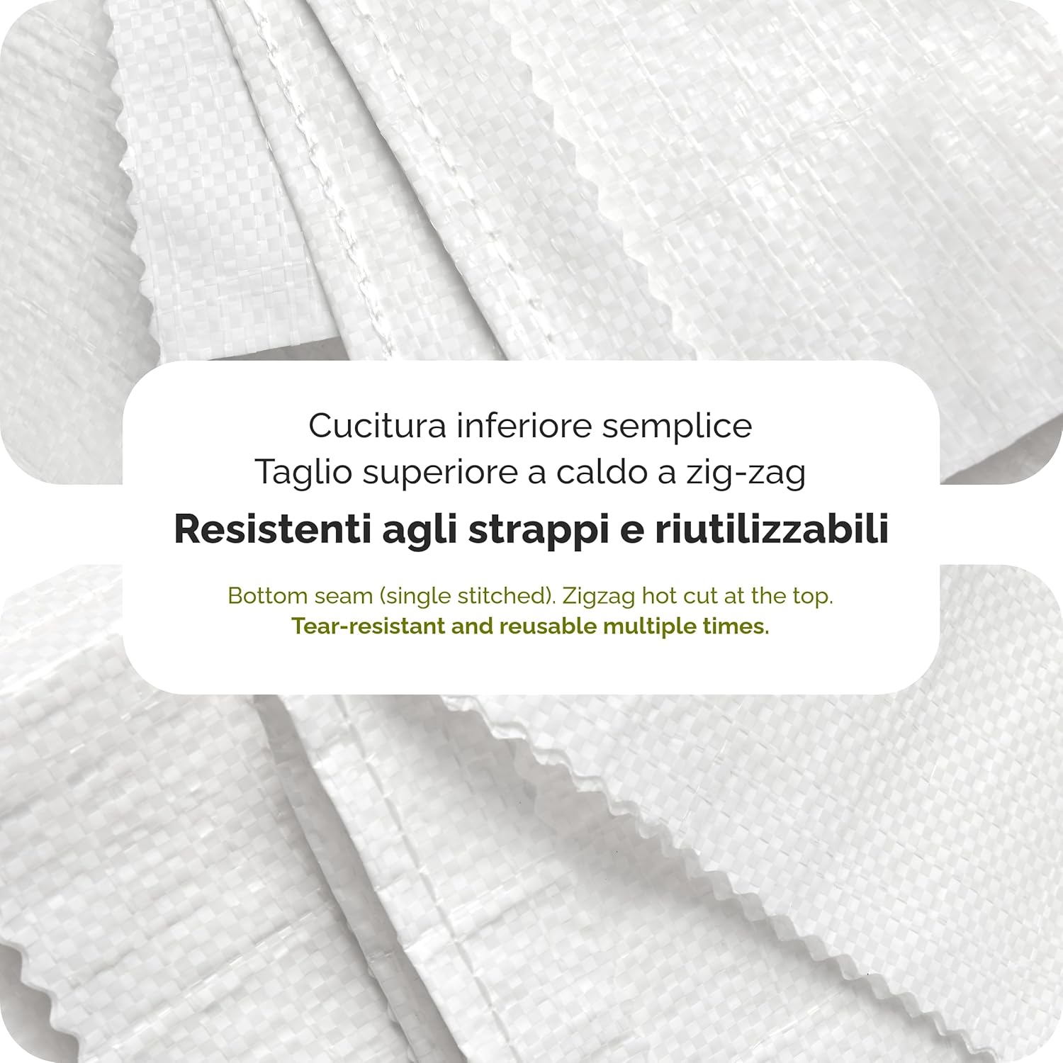 Thumbnail 2 de Garronda Sacchi in polipropilene 85 x 50 cm (set 5 pezzi) portata 25 kg: sacchi da giardinaggio e per macerie GD-0161