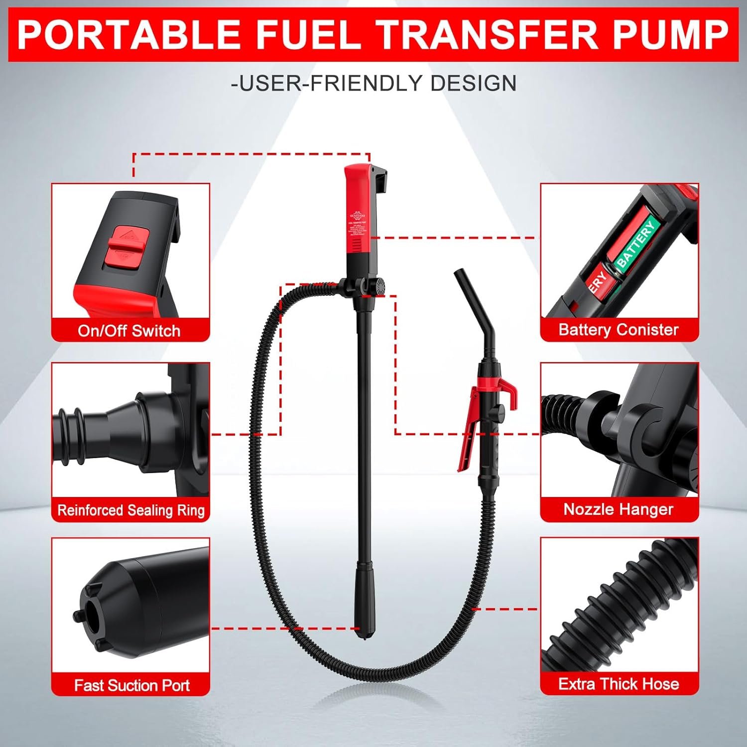 Detalle 2 de GEARLEADER Portable Power Fuel Pump ⛽