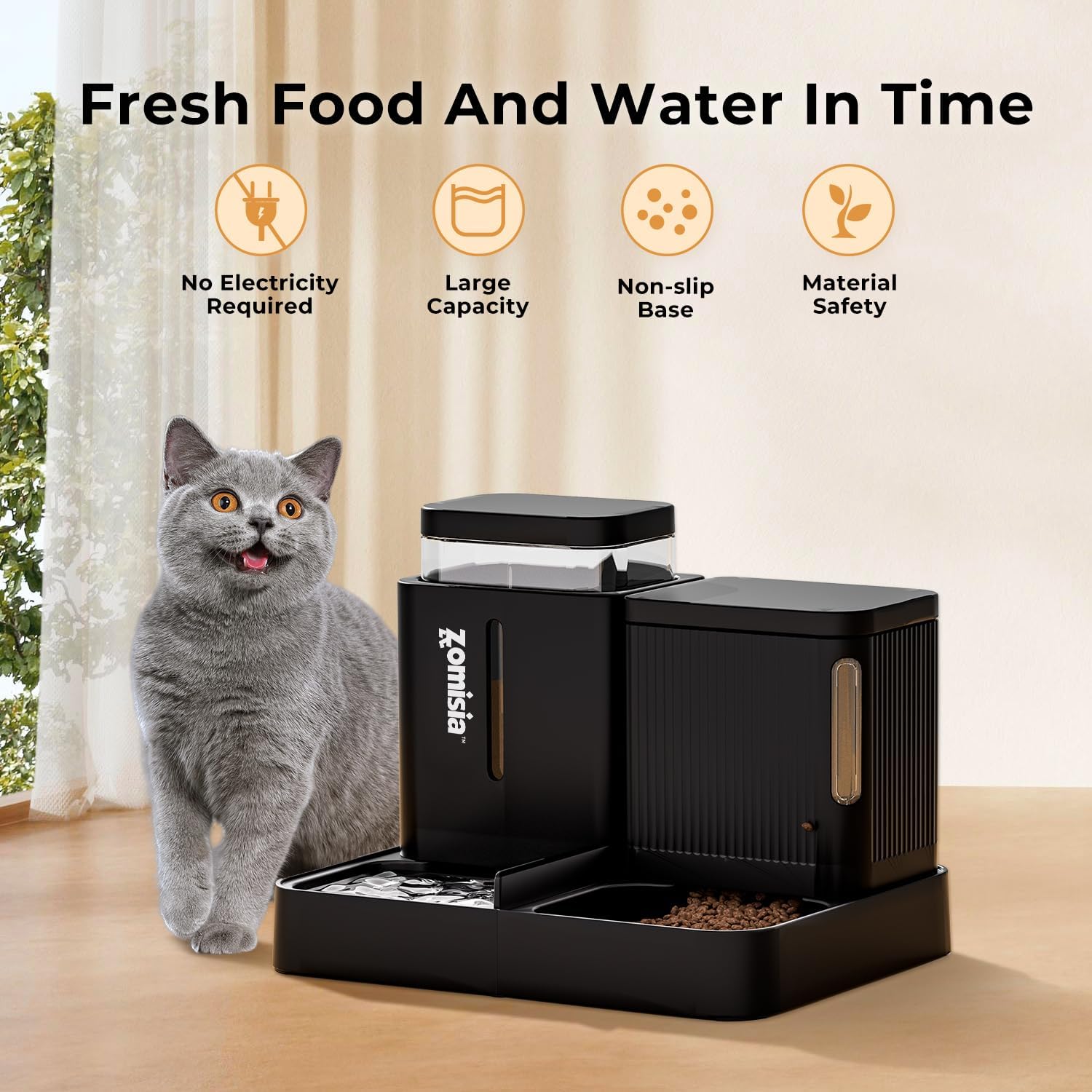 Thumbnail 4 de ZOMISIA Automatic Cat Feeder 3 L dispenser