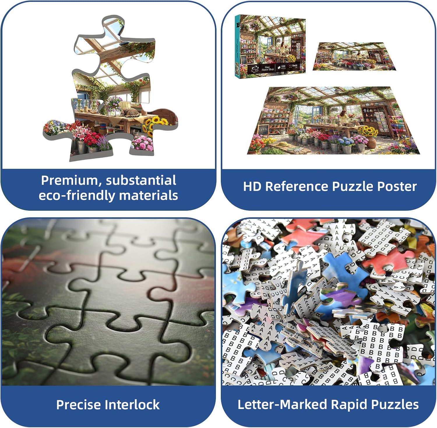 Thumbnail 5 de Cozy Flower Shop Puzzles for Adults 1000 Pieces