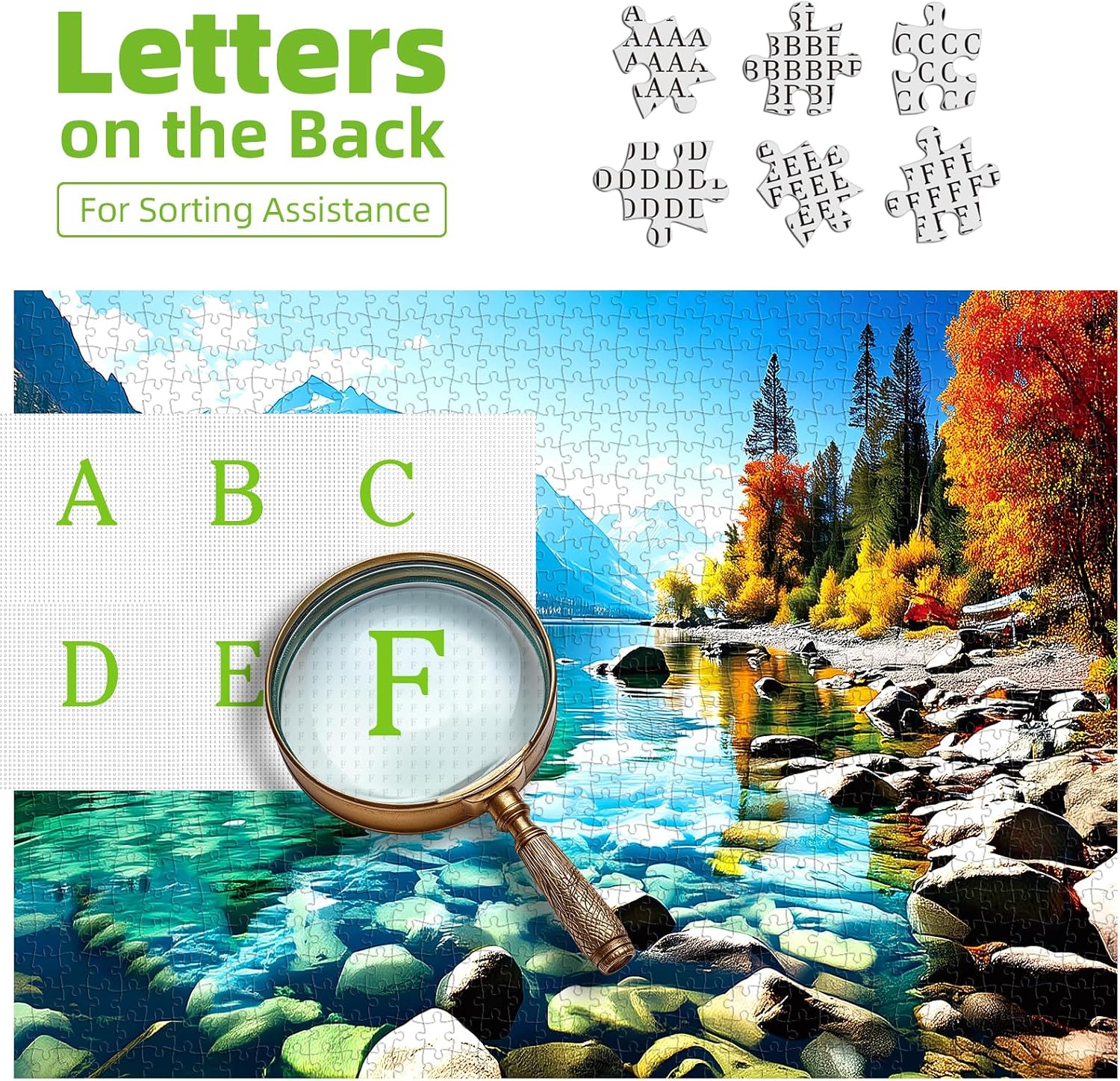 Detalle de Blueforest 300-Piece Mountain Landscape Puzzle