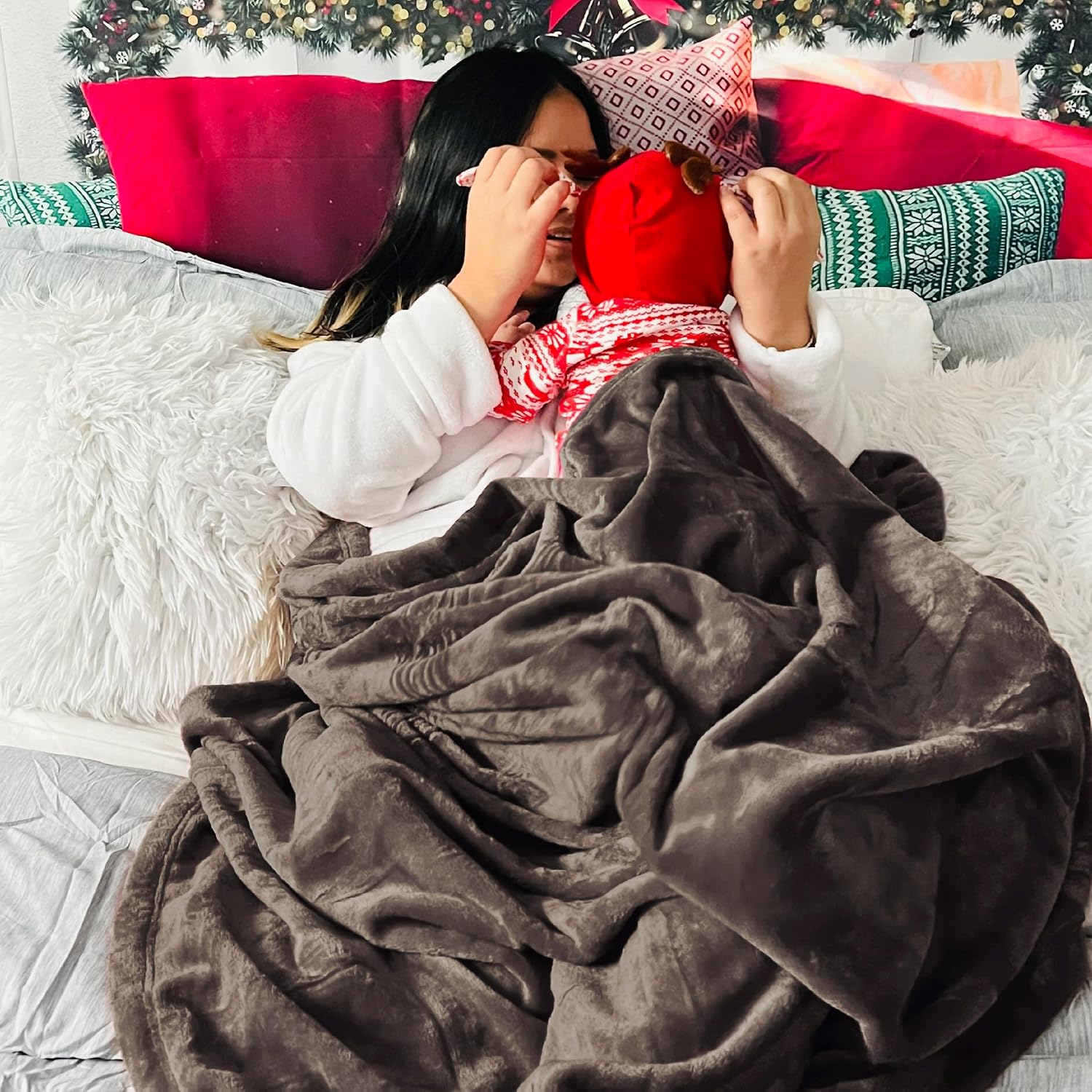Thumbnail 4 de BEDSURE Kuscheldecke Flauschig 150x200 Braun