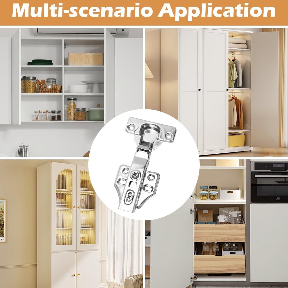 Detalle 2 de Umllpet 10er-Set Scharniere für Eckanschlag mit Softclose – 110° Öffnungswinkel