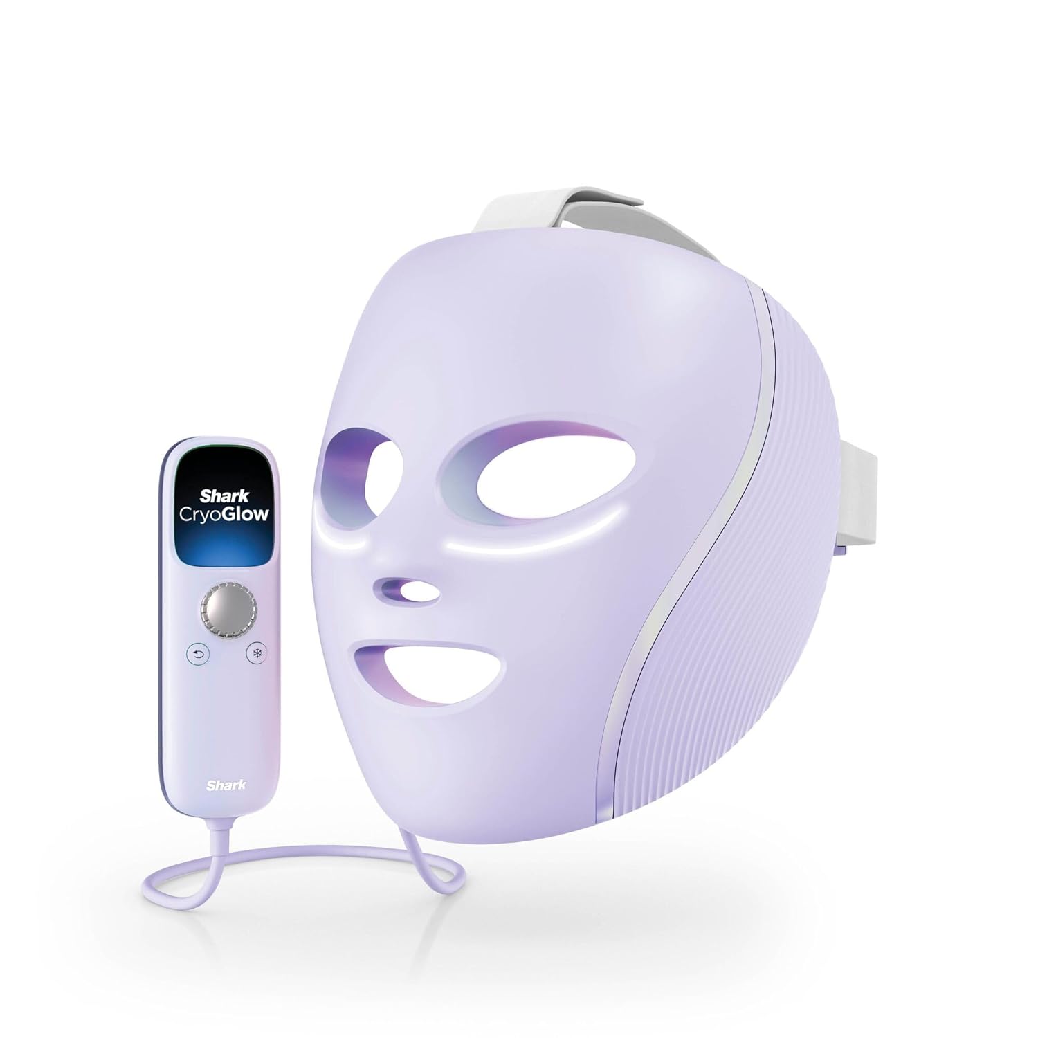 Detalle de Shark CryoGlow LED Maske – LED-Lichttherapie mit Kühlung der Augenpartie (Kühles Lila, FW312EUPL)