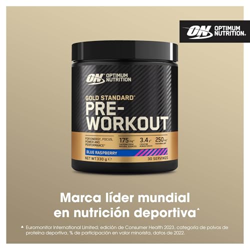 Thumbnail 1 de Optimum Nutrition Gold Standard Pre-Entreno en polvo (frambuesa azul) 330 g, 30 servicios
