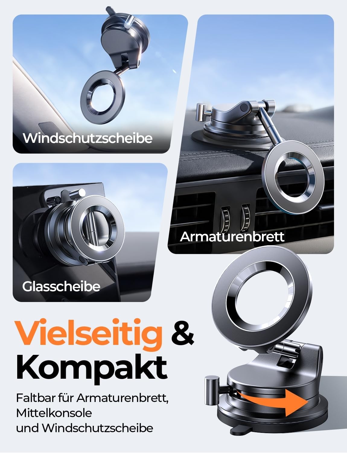 Detalle 2 de LISEN Vakuum Magnet‑Autohalterung für iPhone