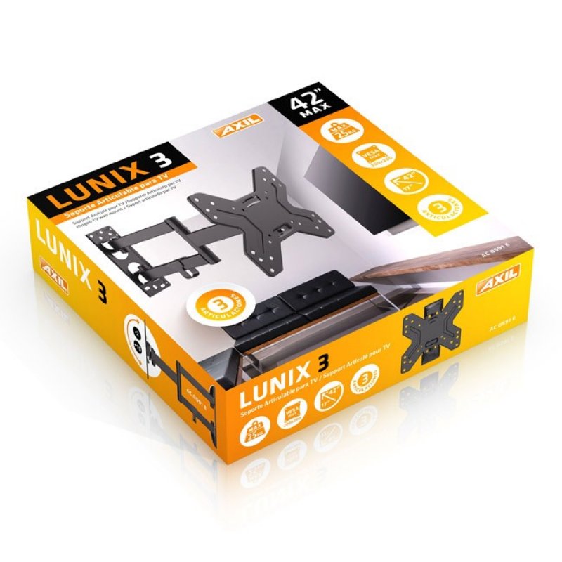 Detalle 2 de Axil Lunix 3: soporte orientable para TV 17"–42" con brazo extensible y 25 kg