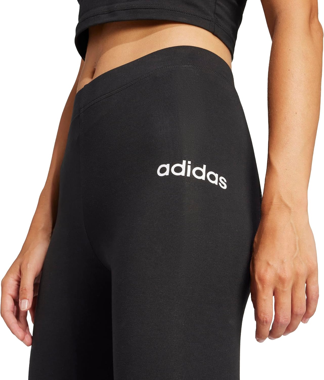 Detalle 2 de Adidas Essentials Linear Cotton Leggings mujer talle alto