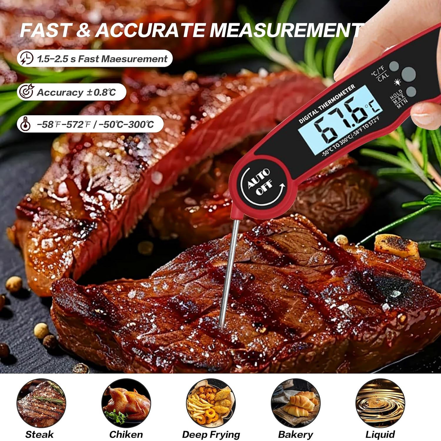 Detalle de BENTRIP Meat Thermometer Probe 300°C