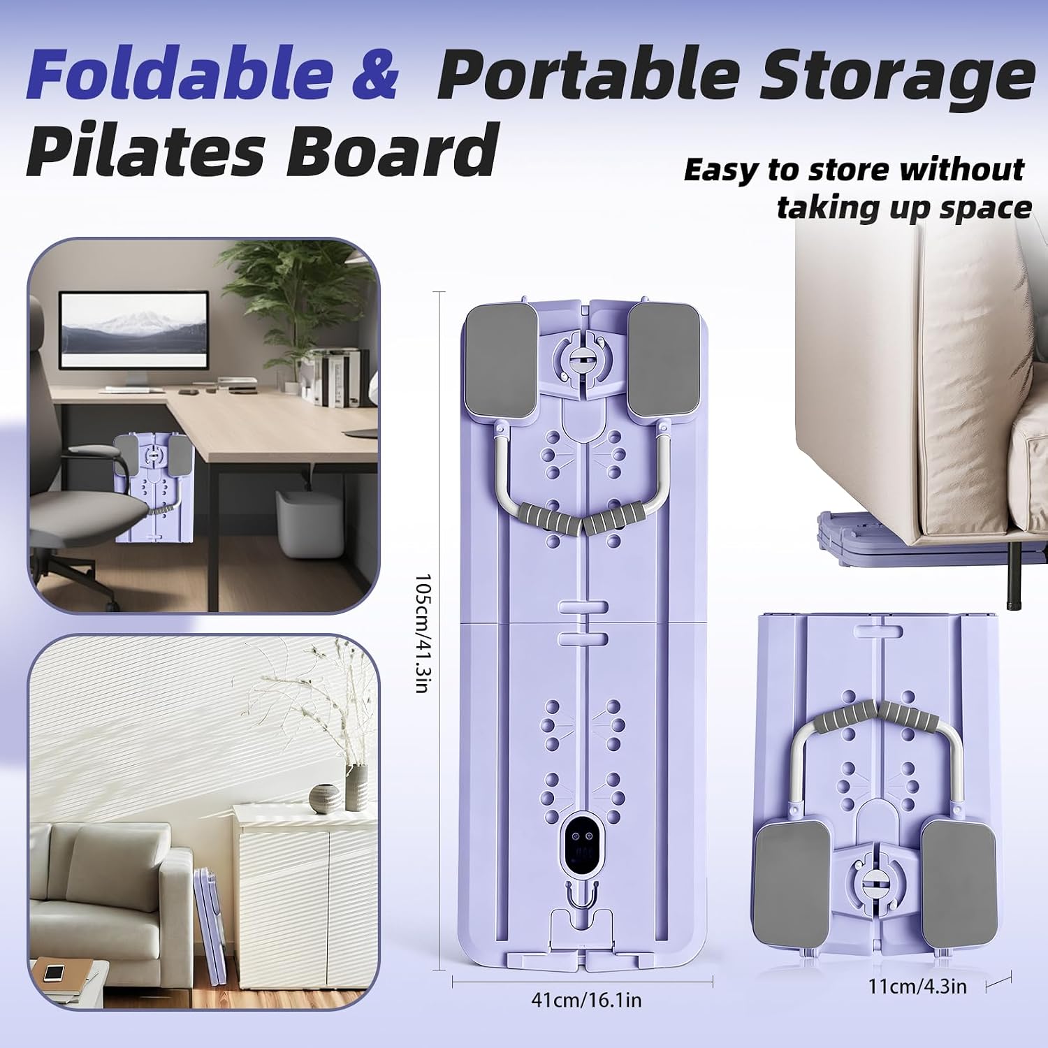 Detalle de Pilates Reformer Multifunzionale Pieghevole per Casa: Tavola Pilates con Resistenza Regolabile, Rimbalzo Auto e Accessori