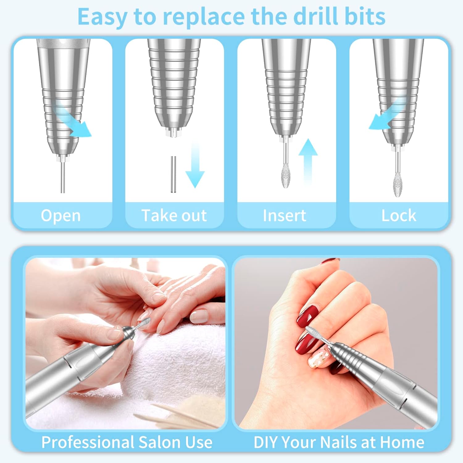 Thumbnail 5 de Portable Nail Drill Professional 35000 RPM 💅