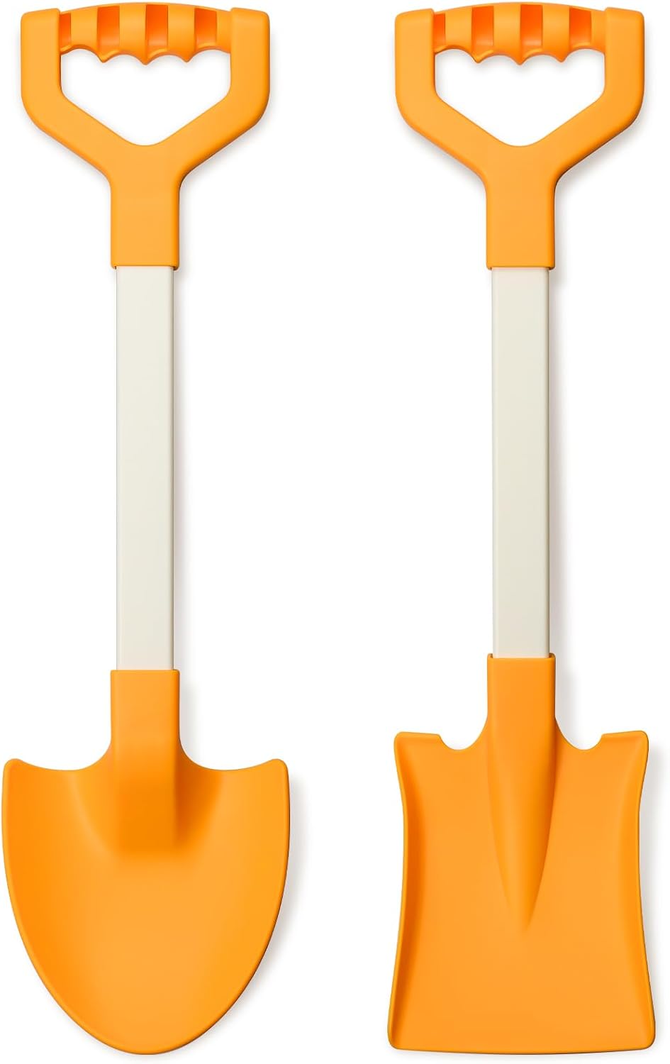 Detalle de QINGLER 20” Long Sand Beach Shovels for Kids (2-Pack) — Heavy-Duty Plastic Shovel Tools for Sandbox, Garden, Snow Play