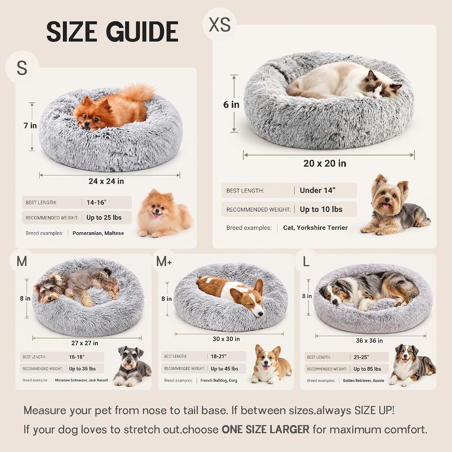 Detalle de Western Home Round Dog Bed, 20-Inch