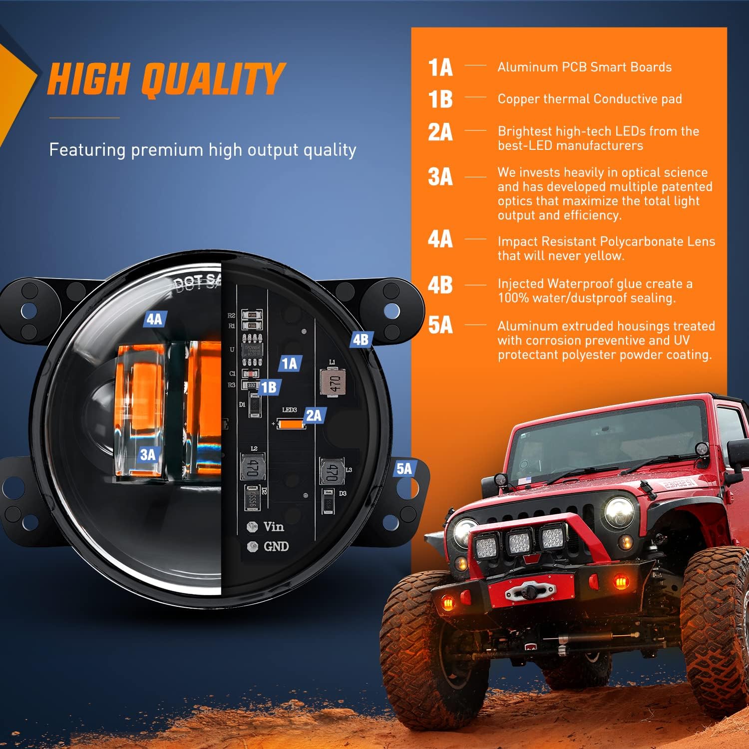 Thumbnail 1 de Nilight 4-Inch LED Fog Lights