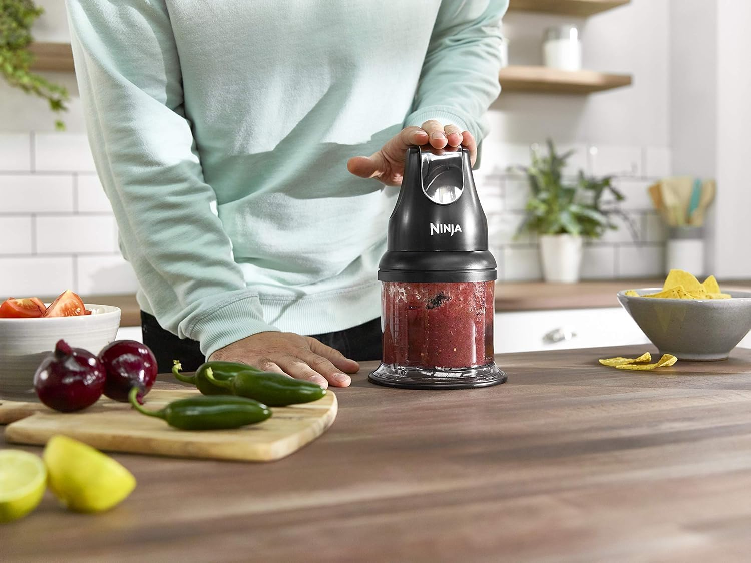 Thumbnail 3 de Ninja Express Chop Mini NJ1002EUBK: tritatutto compatto per verdure ed erbe aromatiche