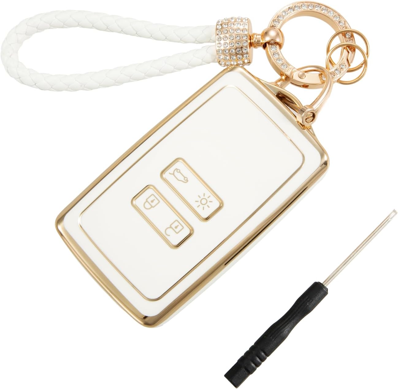 Thumbnail 1 de luwiscook Car Key Cover with Keychain Lanyard (TPU, 4-button) for Renault & Dacia remotes