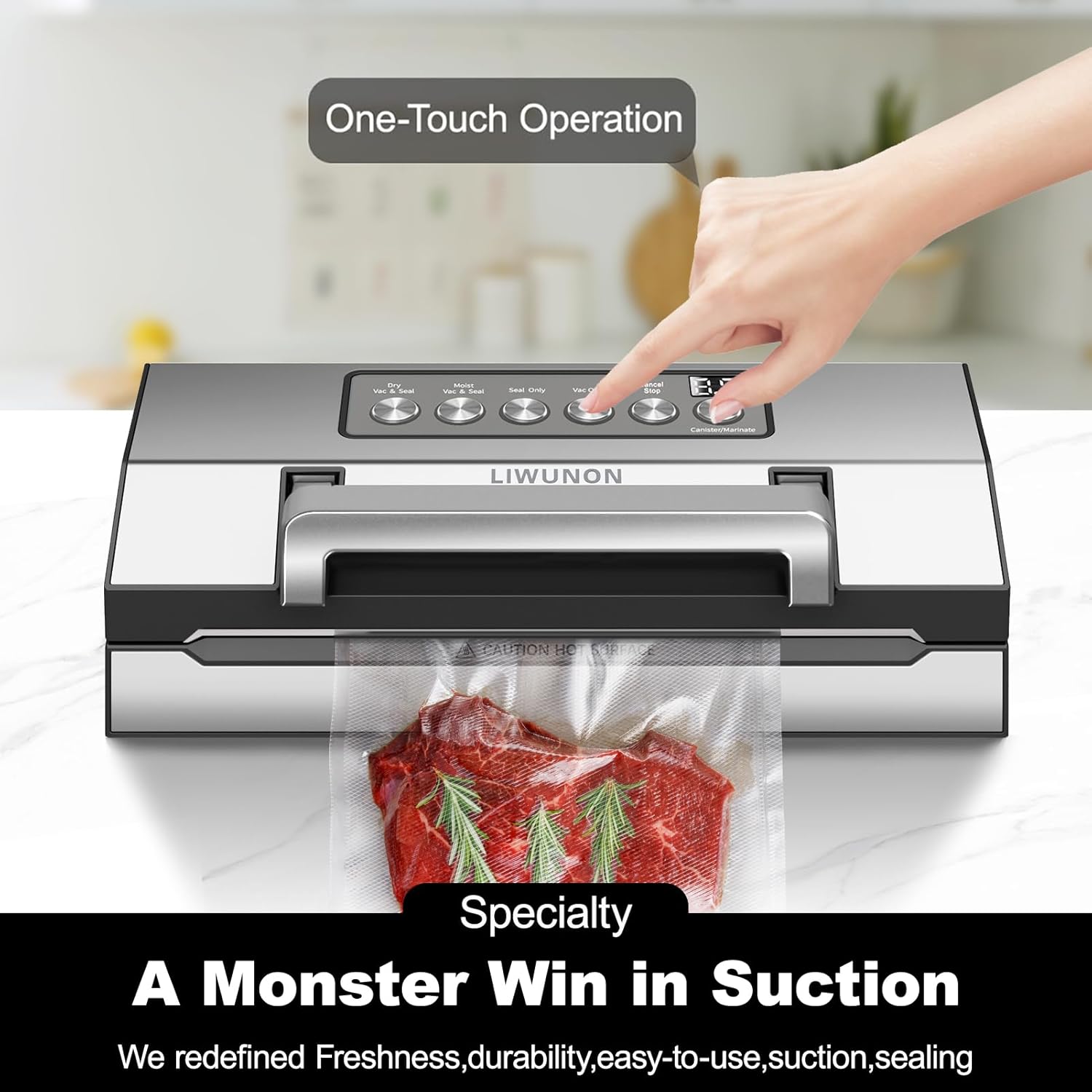 Detalle 2 de 2025 LIWUNON Fast-Vacuum Sealer ⚙