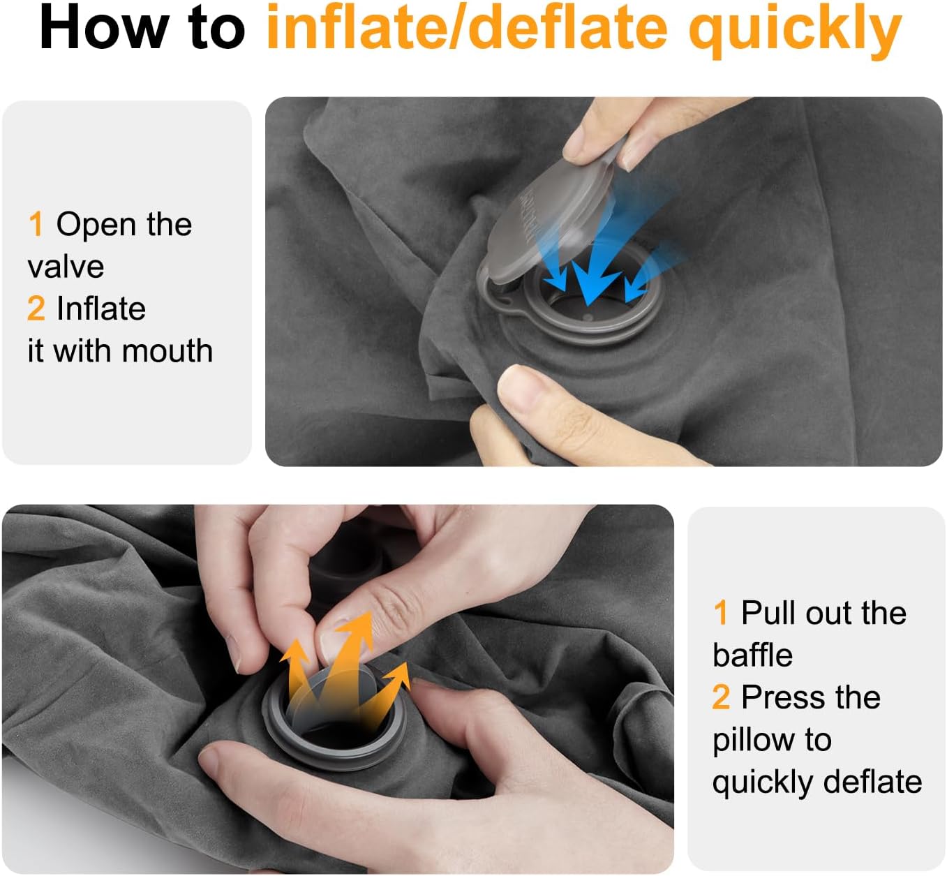 Detalle de Maliton Airplane Footrest Inflatable Foot Rest for Kids (Dark Grey, Adjustable Height)