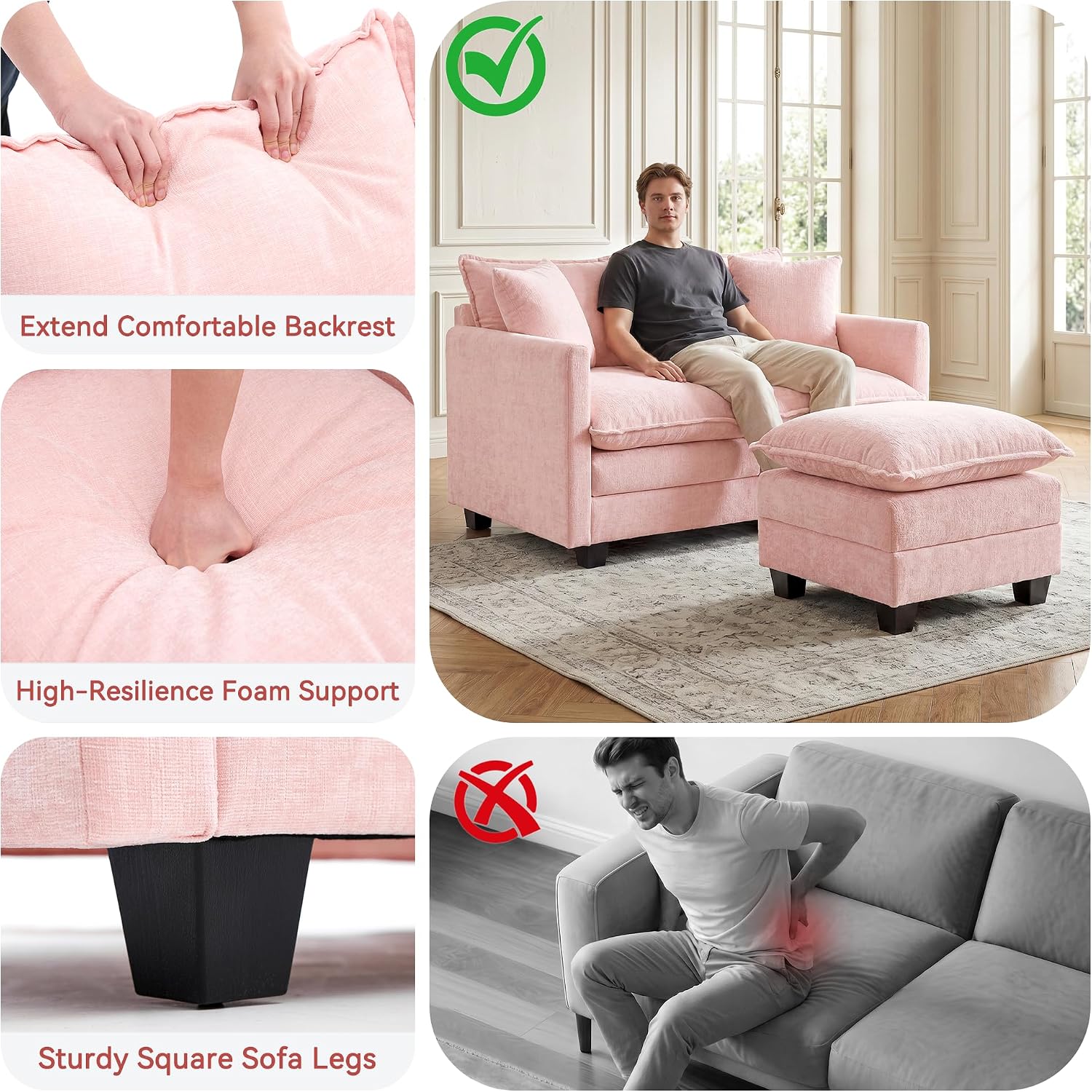 Thumbnail 6 de MUDANT Loveseat Sofa 50-inch
