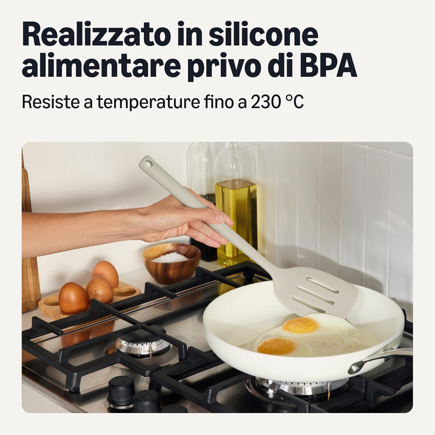 Detalle de Amazon Basics Cucchiai e Mestoli in silicone 4 pezzi 🍽