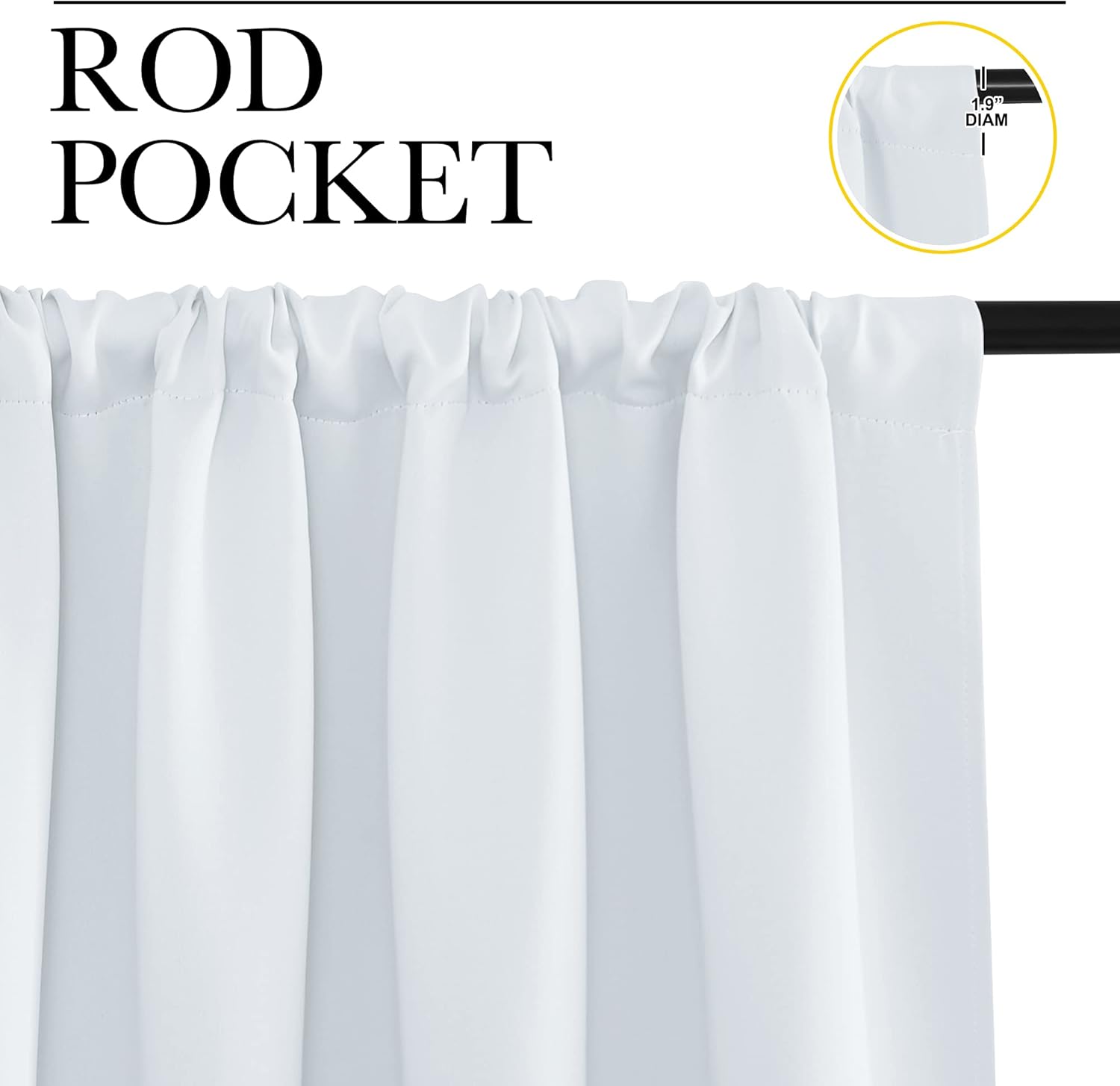 Detalle de NICETOWN Room-Darkening Curtain Panels, 42 x 63 Inches