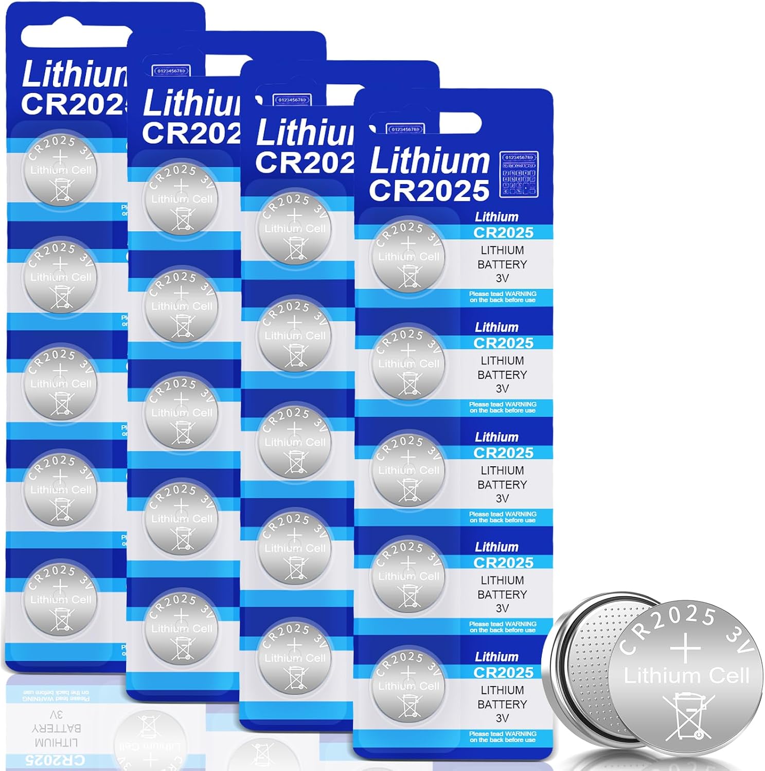 Detalle de Vemfay CR2025-lithiumknoopcelbatterijen, 3 V, set van 20