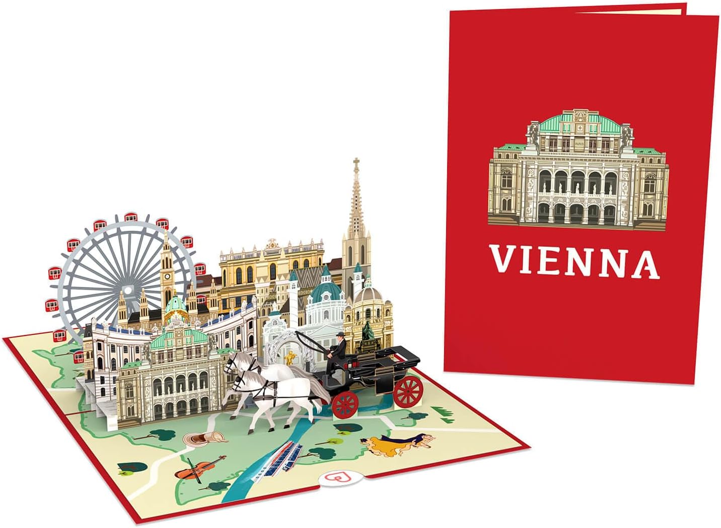 Thumbnail 5 de papercrush® Pop-Up Karte Wien – 3D Geburtstagskarte mit Reisegutschein für Kurzurlaub zu zweit