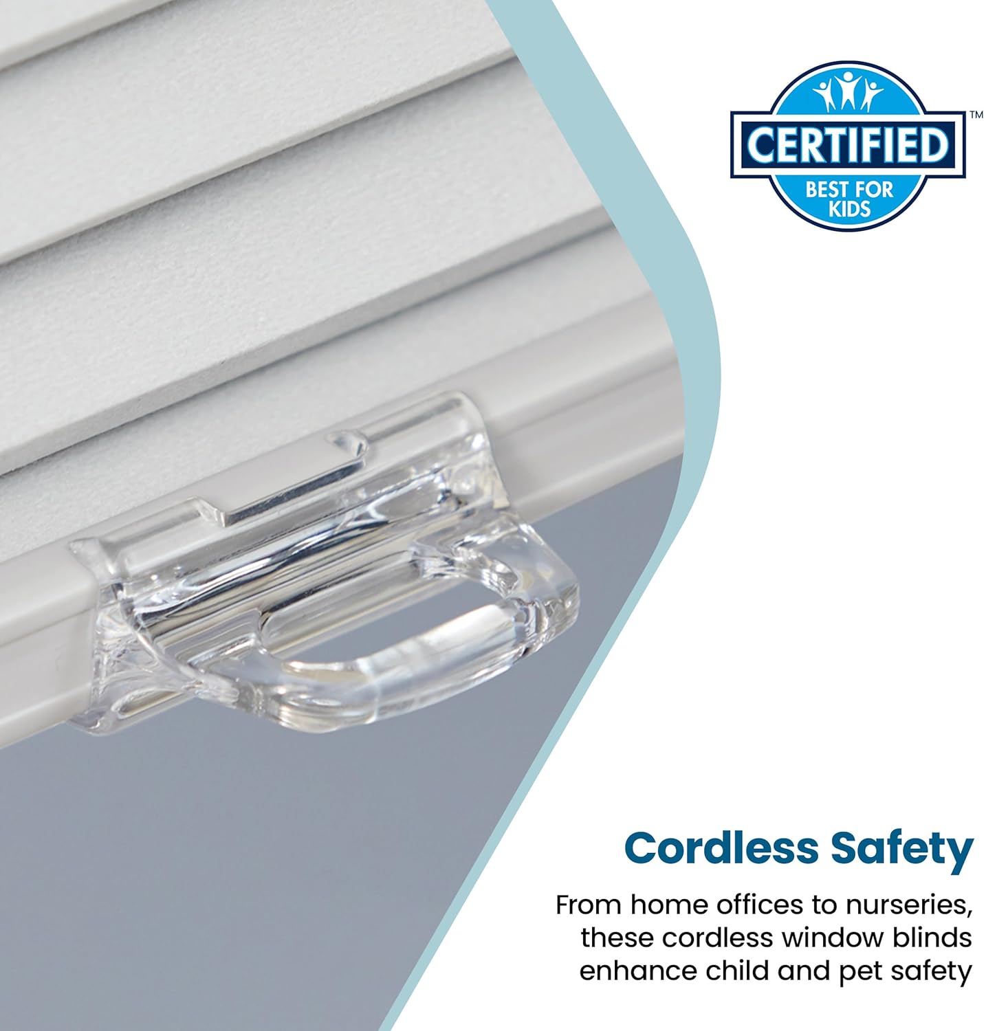 Detalle de BlindsAvenue Cordless Cellular Honeycomb Shade, White — 24" W x 48" H
