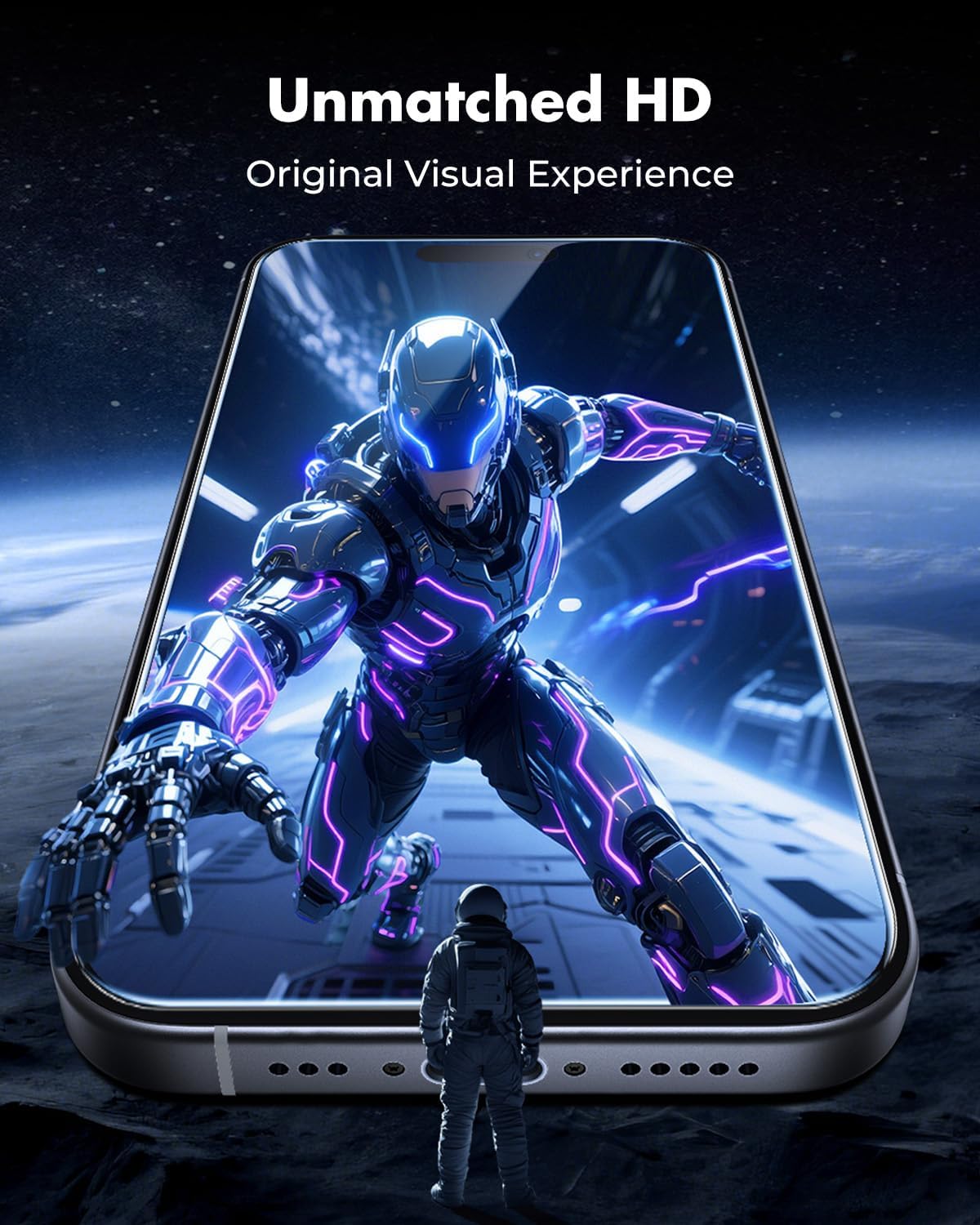 Thumbnail 3 de UNBREAKcable 2-Pack Screen Protector for iPhone 16 Pro – Double Shatterproof Tempered Glass with Easy Installation Frame