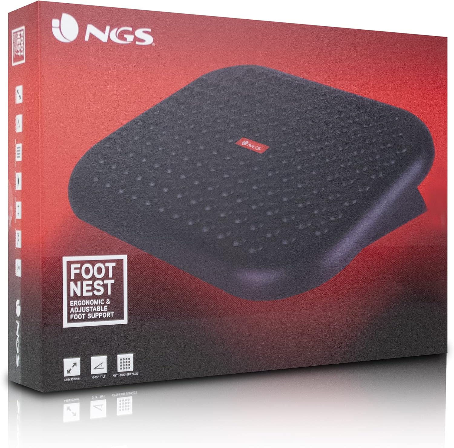 Thumbnail 6 de NGS FOOTNEST, Reposapiés Ergonómico Regulable, Oficina🦶