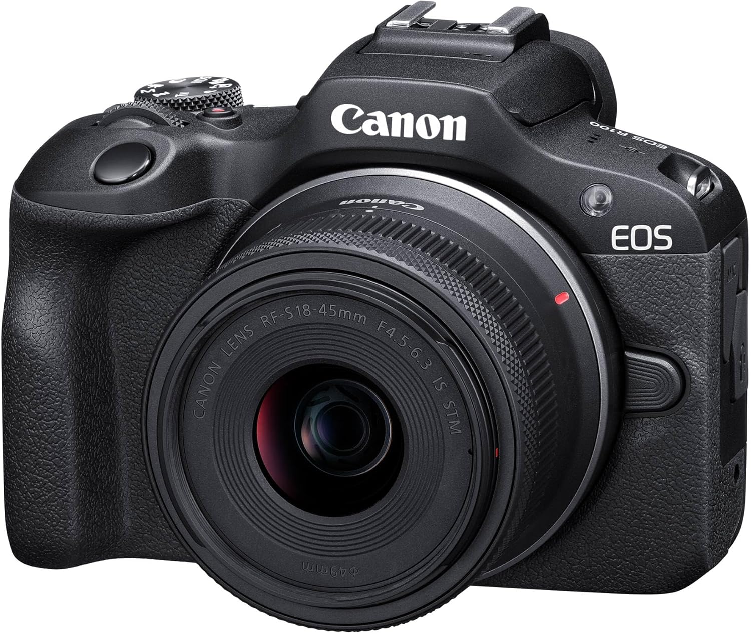 Detalle de Canon EOS R100 Cámara Mirrorless con RF-S 18-45 mm