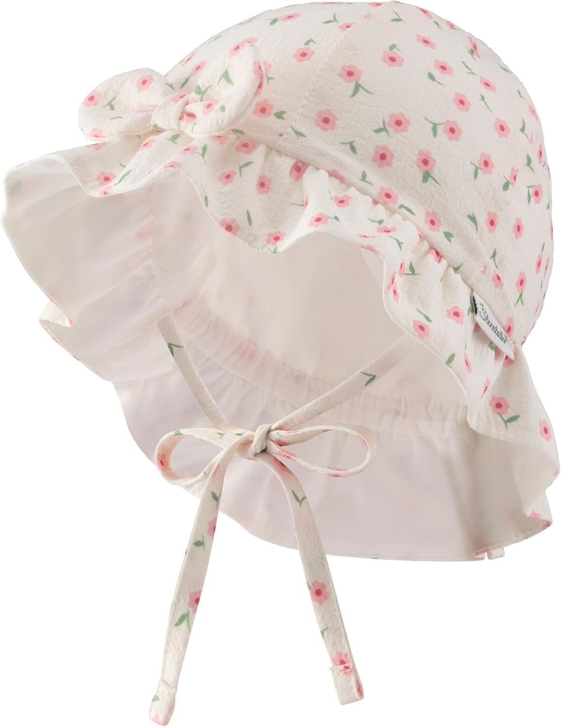 Detalle de Sterntaler Chapeau pour enfant imprimé fleurs – coton et batiste bio