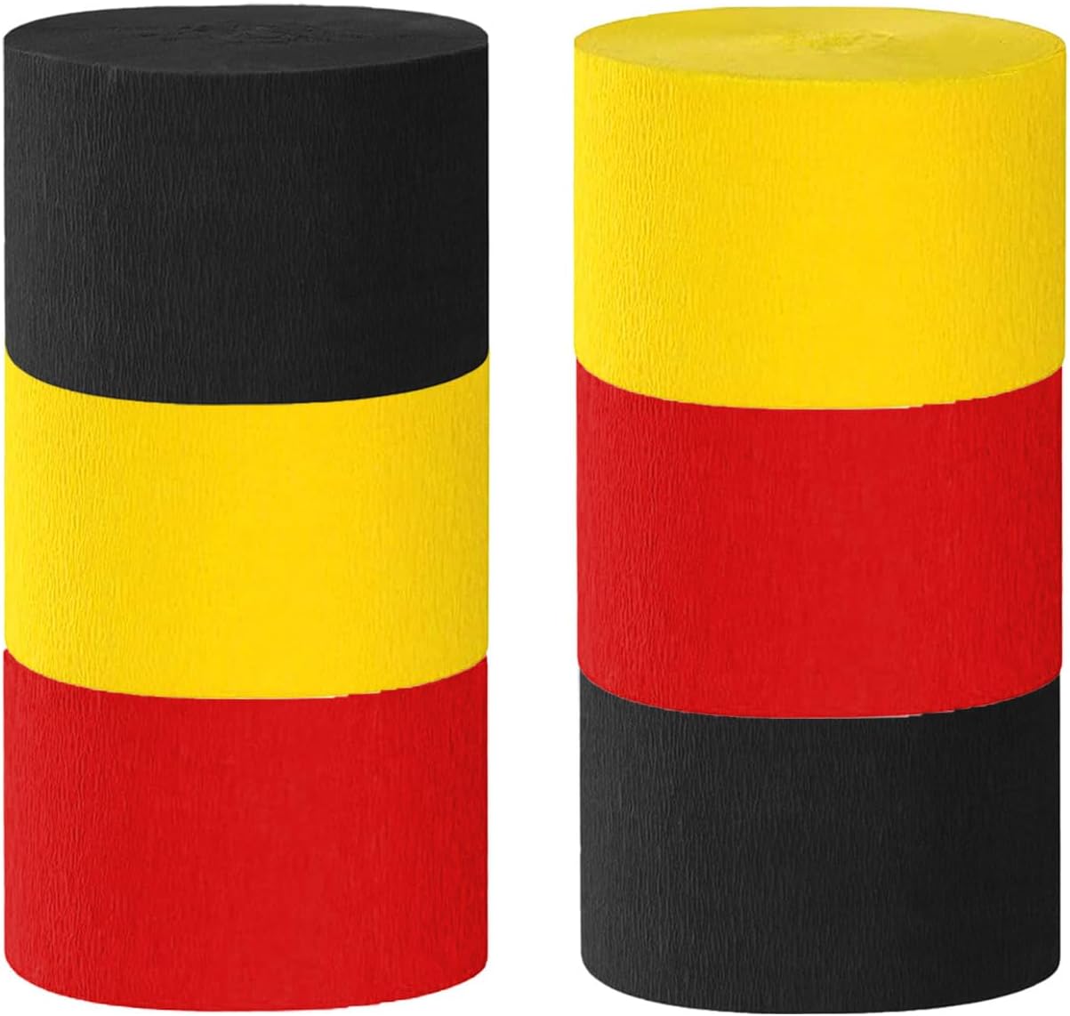 Thumbnail 3 de Kreppband-Set Rot/Schwarz/Gelb von Vsosfiza – 6 Rollen (25 m x 4,5 cm) für Partys & Feiern