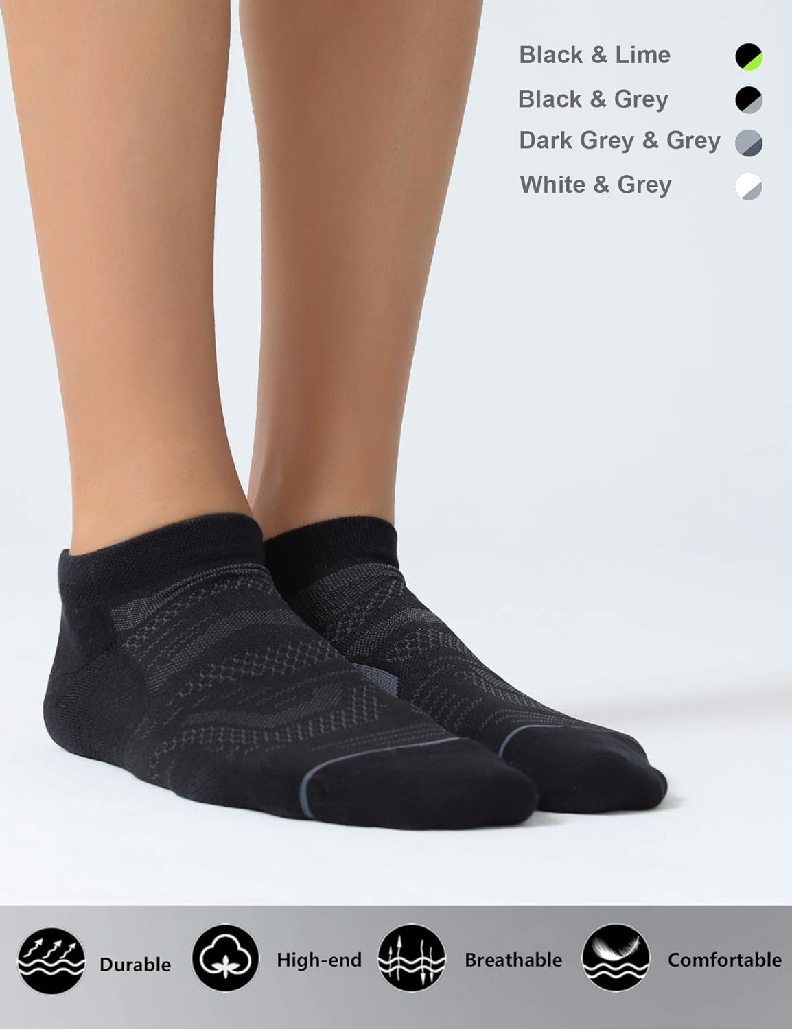 Detalle de CS CELERSPORT Men's Running Ankle Socks 6-pack