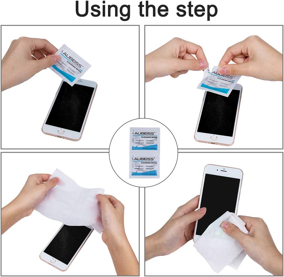 Thumbnail 6 de ALIBEISS 150 Pack Pre-Moistened Lens Wipes – Gentle Screen Cleaner for Glasses, Lenses and Delicate Surfaces
