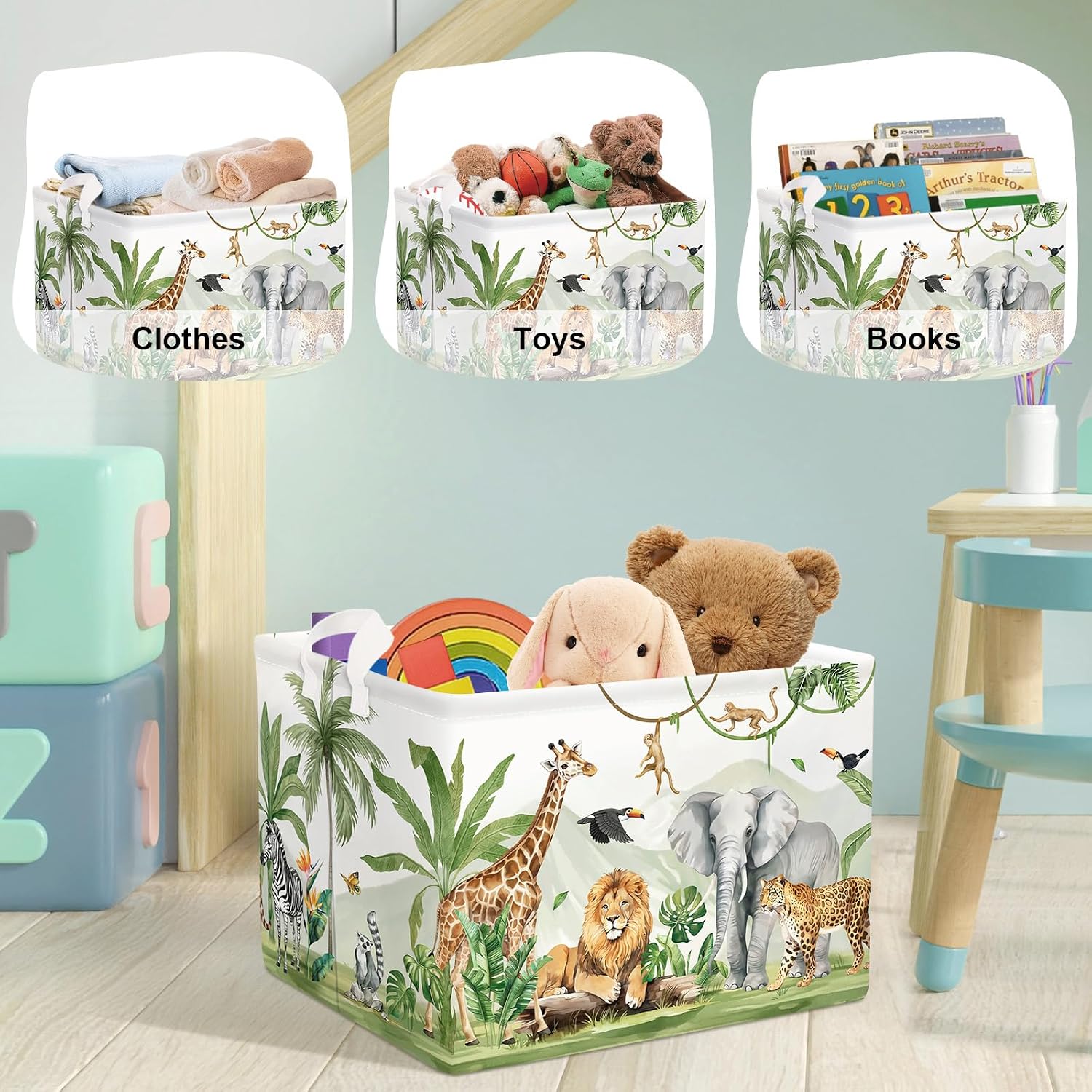 Thumbnail 4 de HUUMONSS Safari Animals 36L laundry hamper