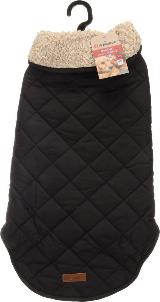 Thumbnail 6 de Flamingo Hundemantel Bonnie – Schwarz (Premium Line) – wasserabweisend & waschbar, Größen A: 55 cm | B: 40–48 cm | C: 68–74 cm