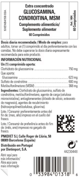 Thumbnail 1 de Solgar Glucosamina Condroitina MSM 60 comprimidos 💊