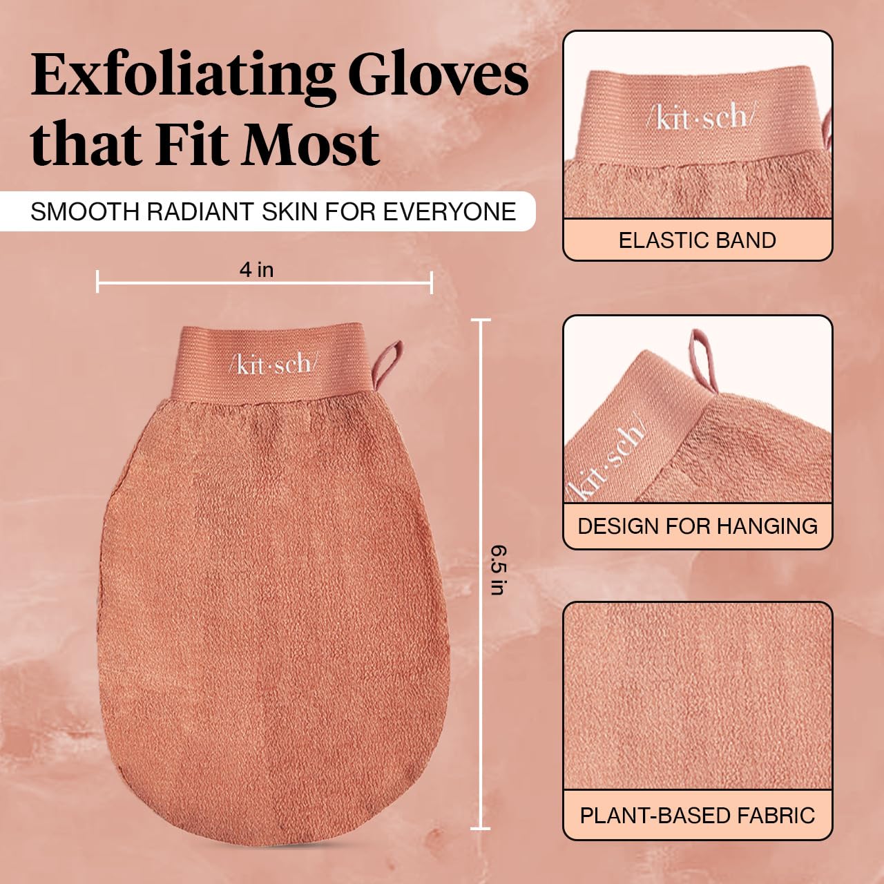 Thumbnail 5 de Kitsch Exfoliating Gloves 2pc Korean mitt