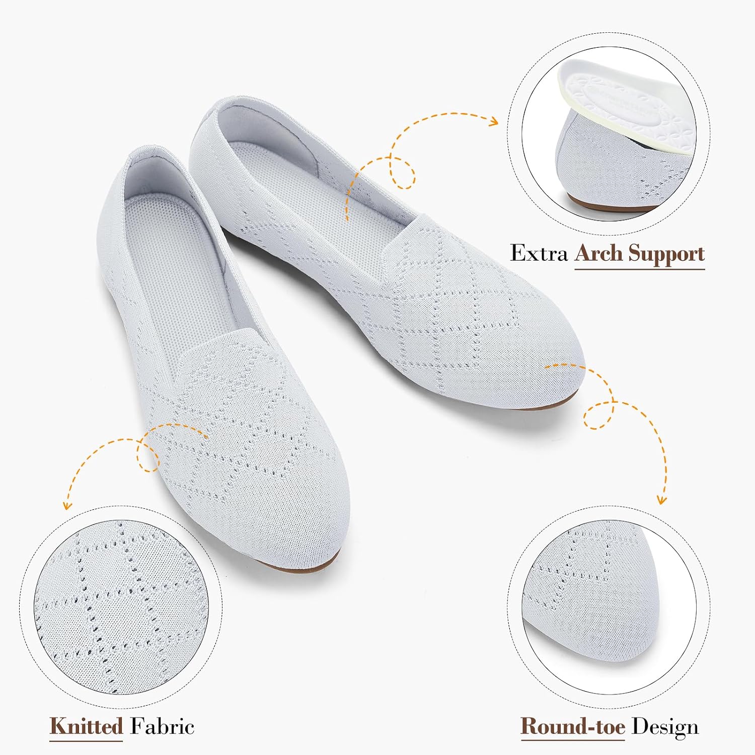 Detalle 1 de Puxowe Bequeme Ballerinas Memory-Foam