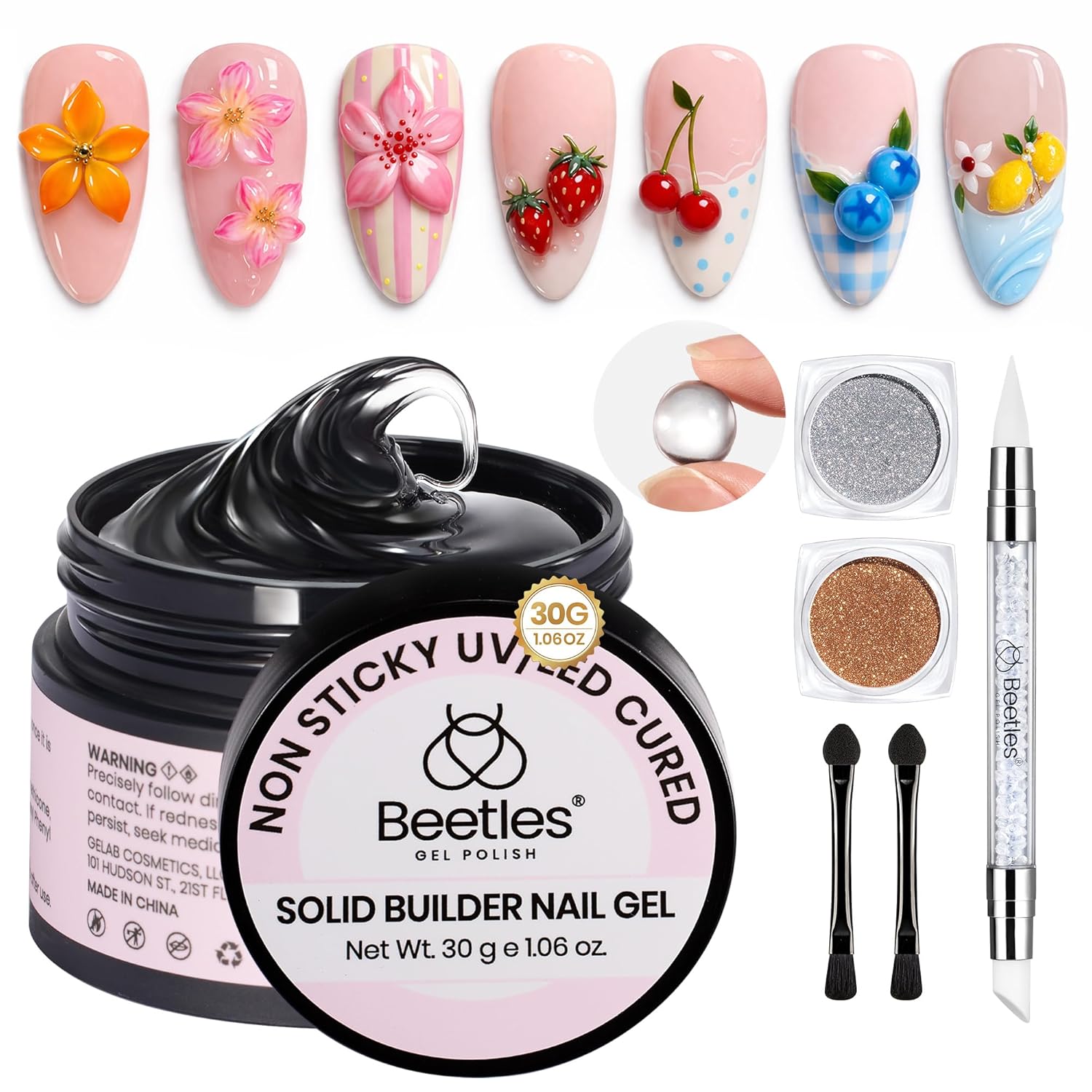 Detalle de Beetles Crystal Orb 3D Gel Nail Art Kit 1 oz 💅