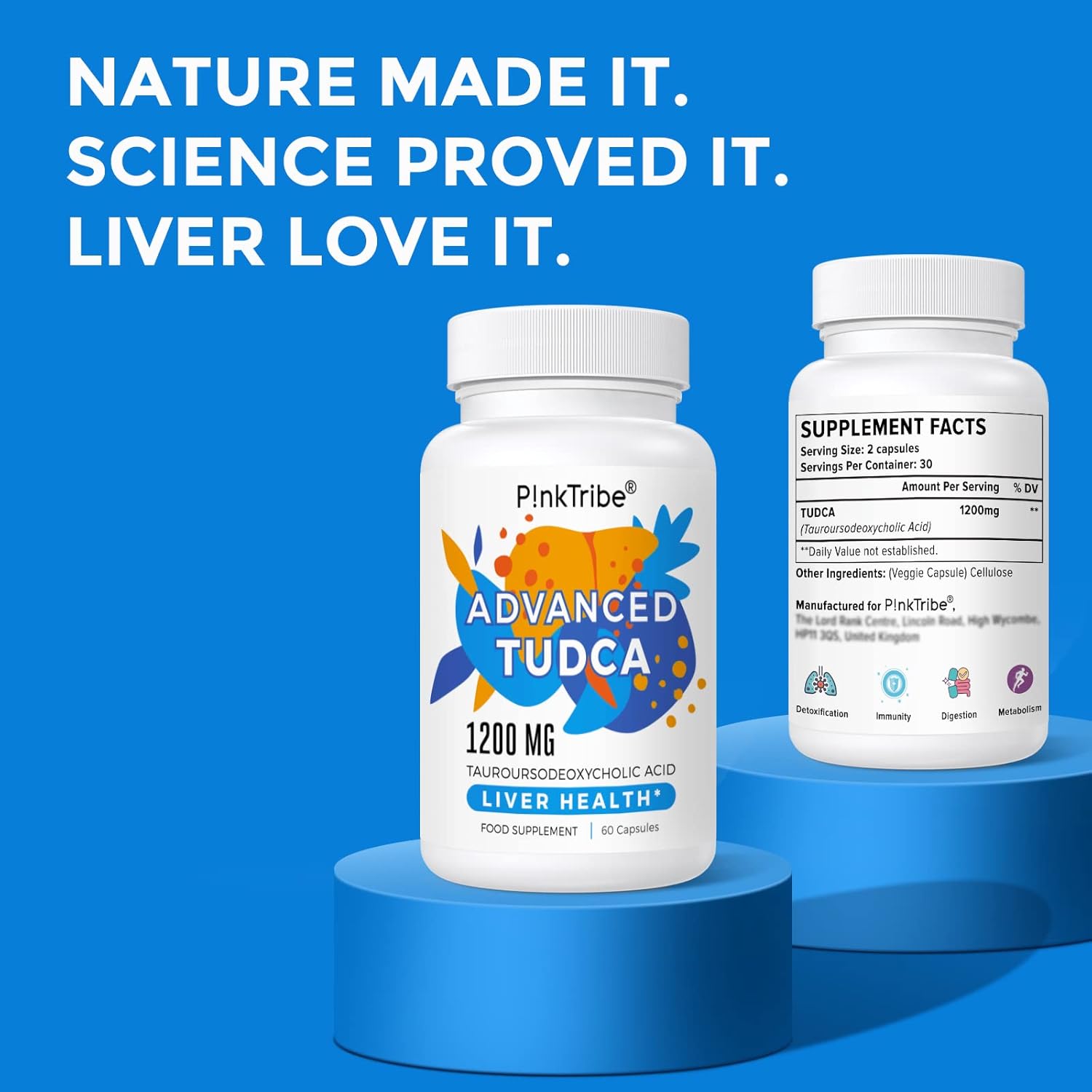 Thumbnail 5 de Supplément de TUDCA 1200 mg par dose – 180 gélules – Formule Avancée