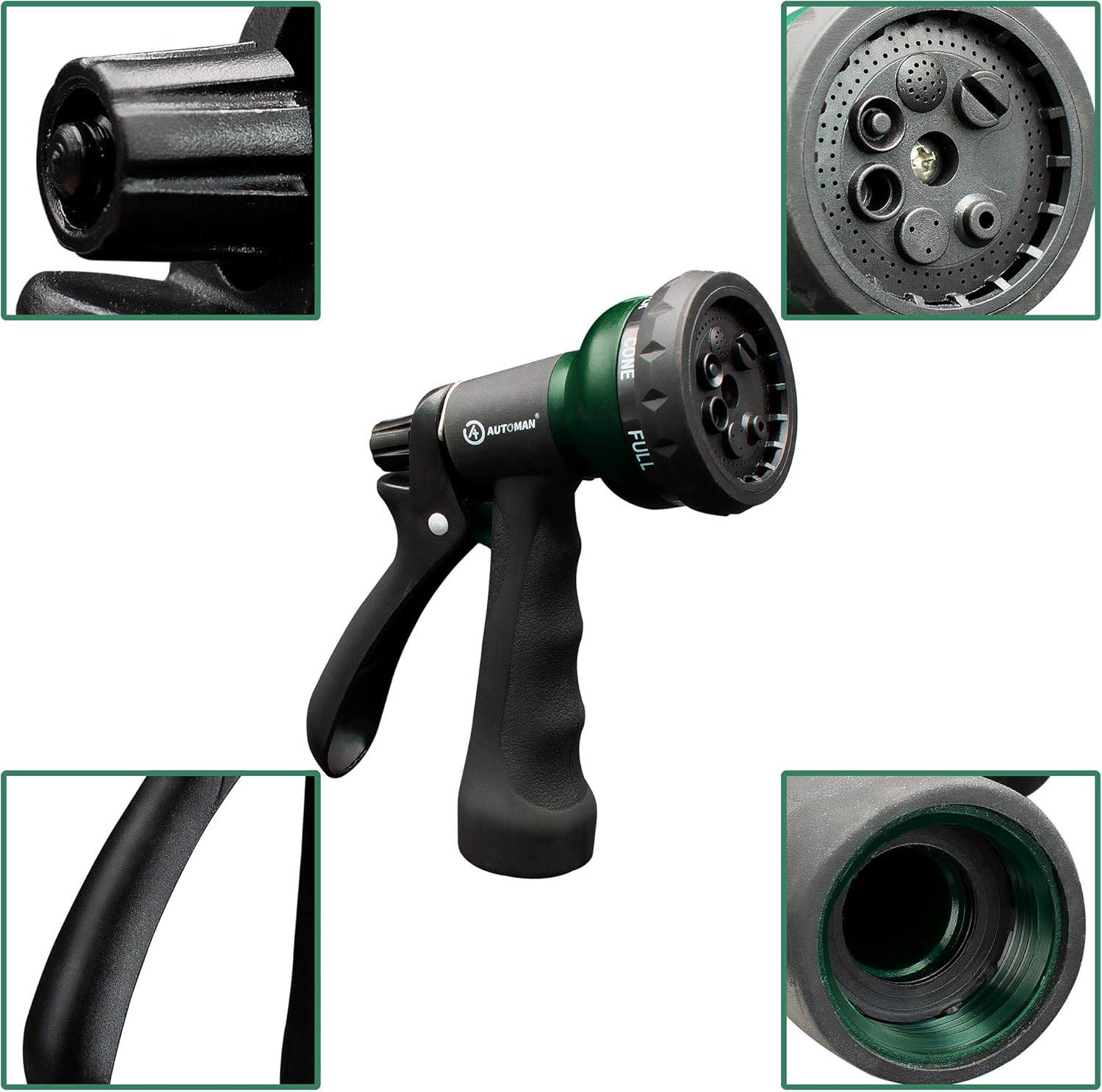 Detalle de AUTOMAN Garden Hose Nozzle with 7 Adjustable Spray Patterns