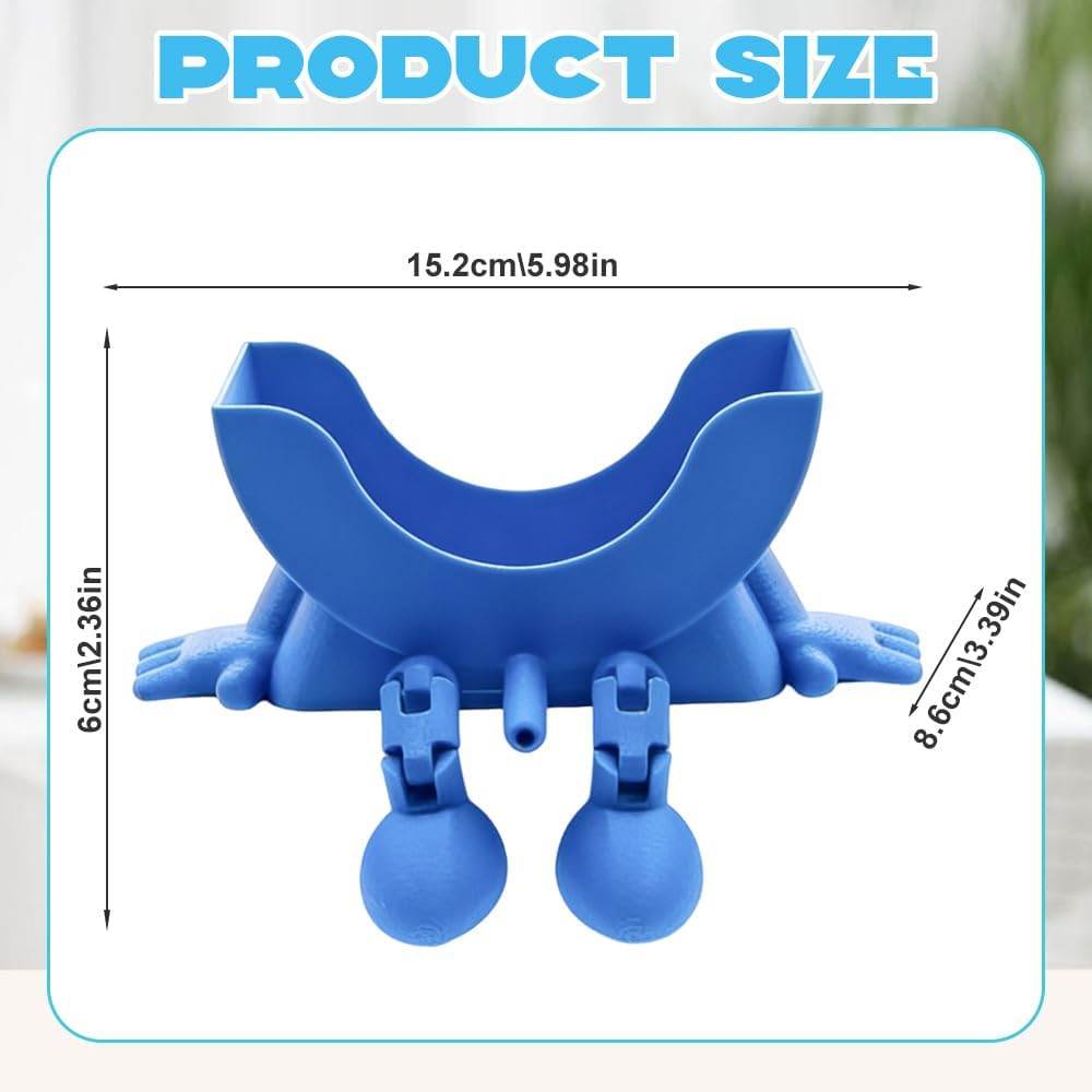 Detalle 2 de BRTNUP Cute Hanging Sponge Holder with Drainage (3D Printed, Yellow) for Kitchen Sink Organisation