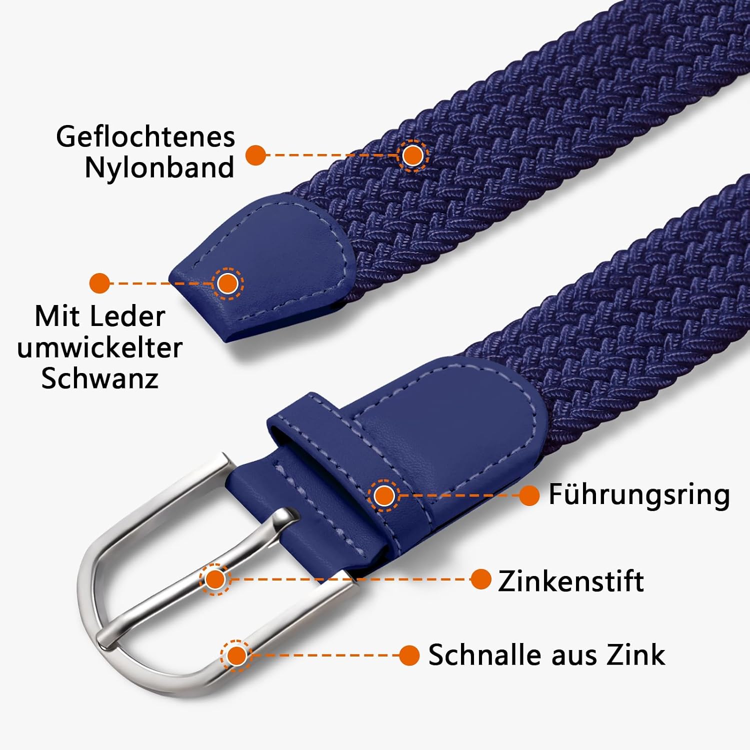 Detalle de TANGCHAO Stretchgürtel 3,3 cm breit
