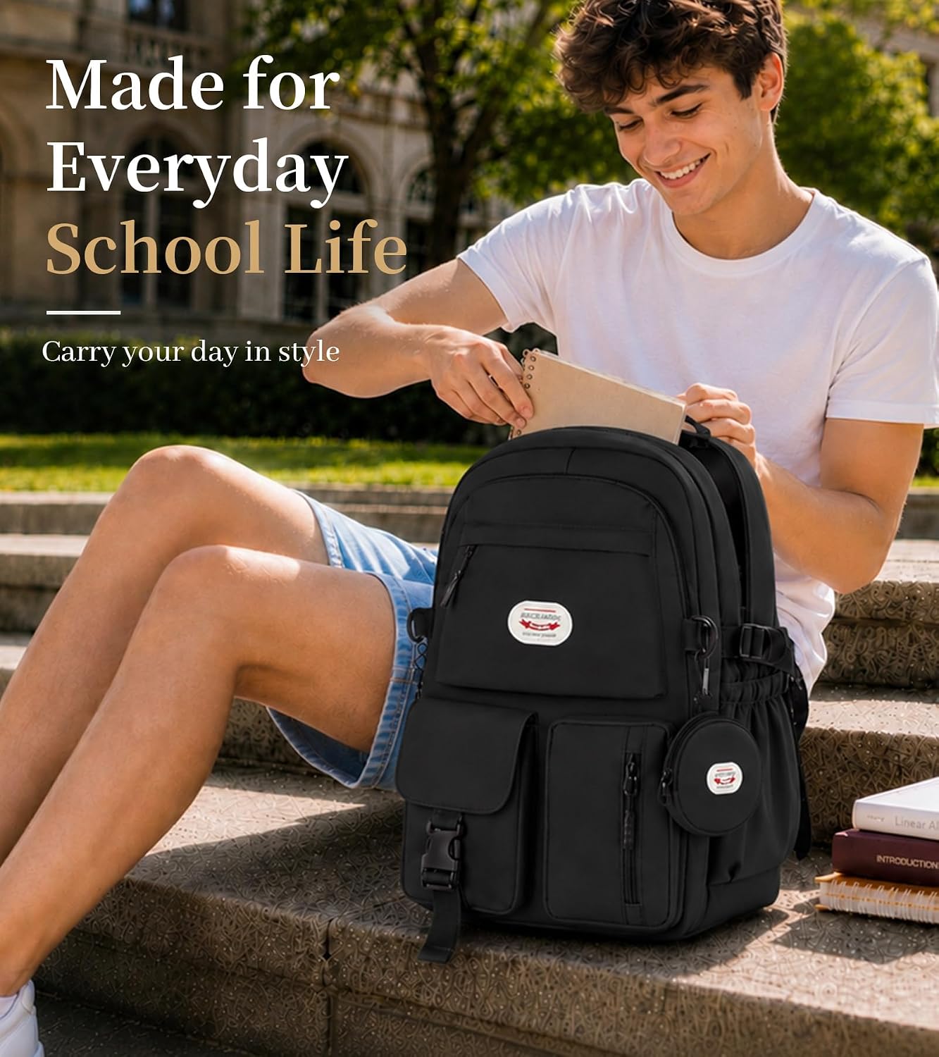 Thumbnail 1 de BECOJADDE 25L backpack with 15.6" laptop compartment
