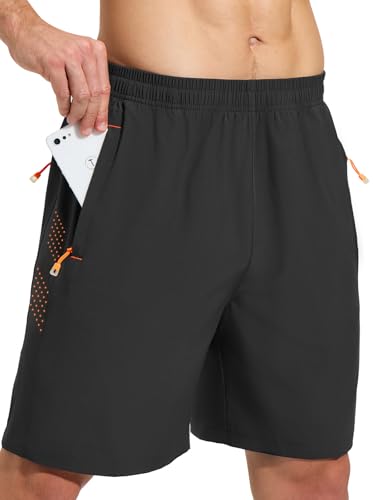 Detalle de Cimic Pantalón corto de running para hombre con bolsillos y cintura elástica